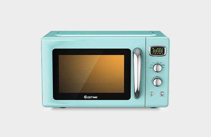 Costway Retro Countertop Compact Microwave Oven