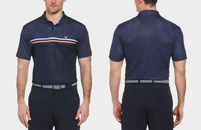 Men’s Color Block Pattern Golf Polo