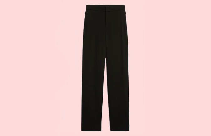 High-Rise Wide-Leg Pant with Elastic Sides