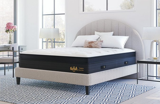 Mattress on bed frame