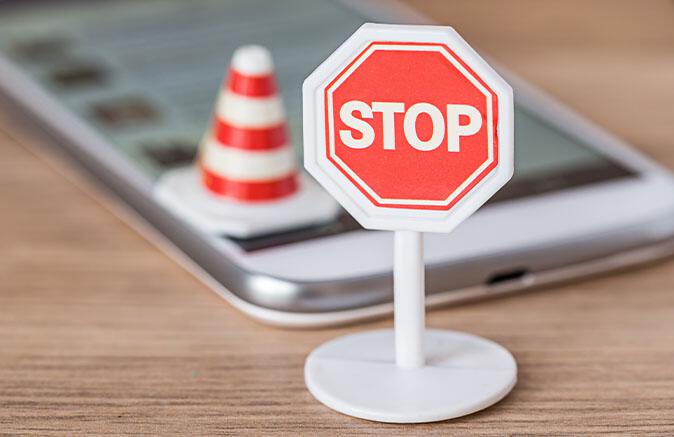 Red stop sign