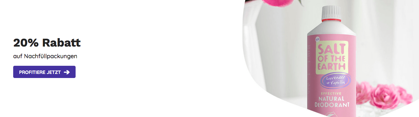 Spare satte 20 % auf Nachfüllpackungen bei Big Green Smile im Online-Shop
