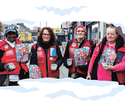 Image of a Big Issue vendors