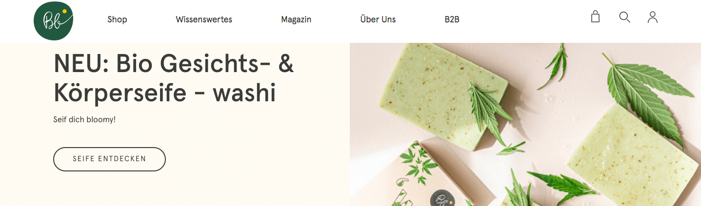 Kaufe Bio Gesichts- und Körperseife bei BioBloom mit einem Gutschein zum Vorteilspreis