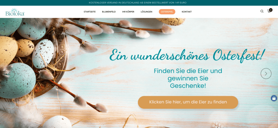 Der Online-Shop von Bioloka.