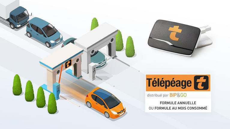 Image d'illustration de l'utilisation d'un télépéage Bip&Go