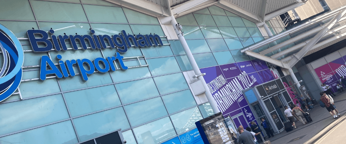 The exterior of Birmingham Airport