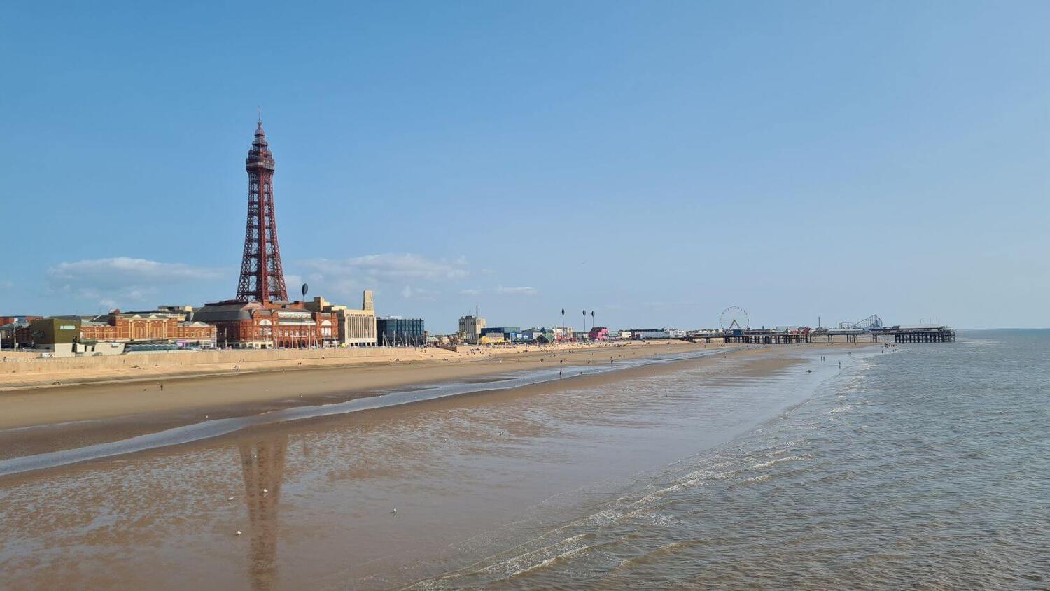 Blackpool beach front