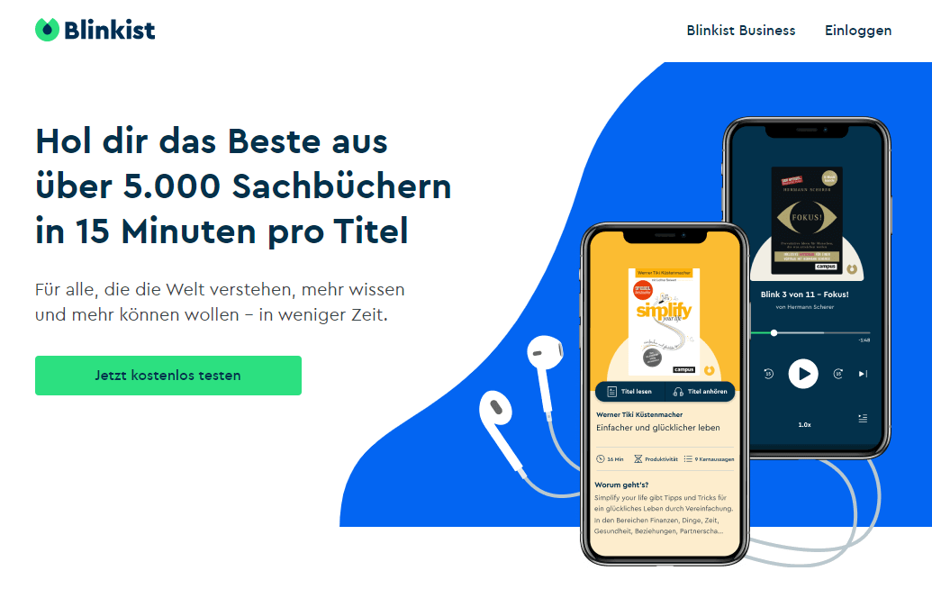 Blinkist kostenlos testen