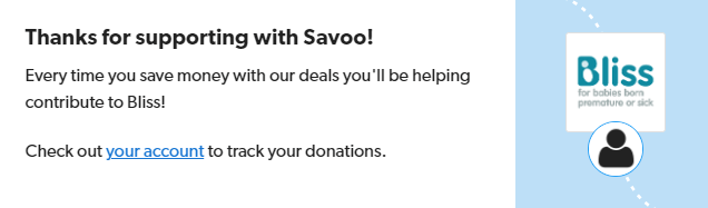 Signing up to support Bliss with Savoo