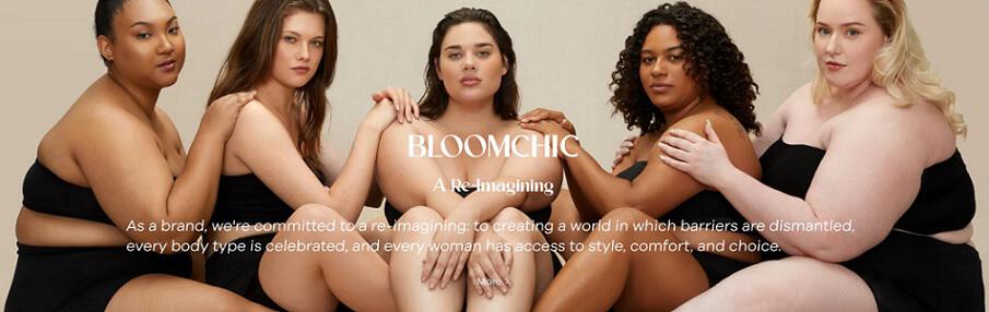 vier Models werben für die BloomChic Re-Imagining Kampagne
