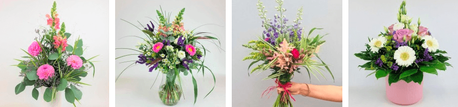 Frische Blumensträuße zur Auswahl im Online-Shop bei Edelweiß mit einem Gutschein zum Sparpreis kaufen
