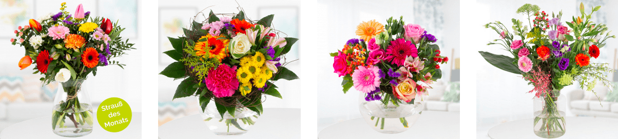 Bunte Blumensträuße im Angebot bei Blumenshop.de