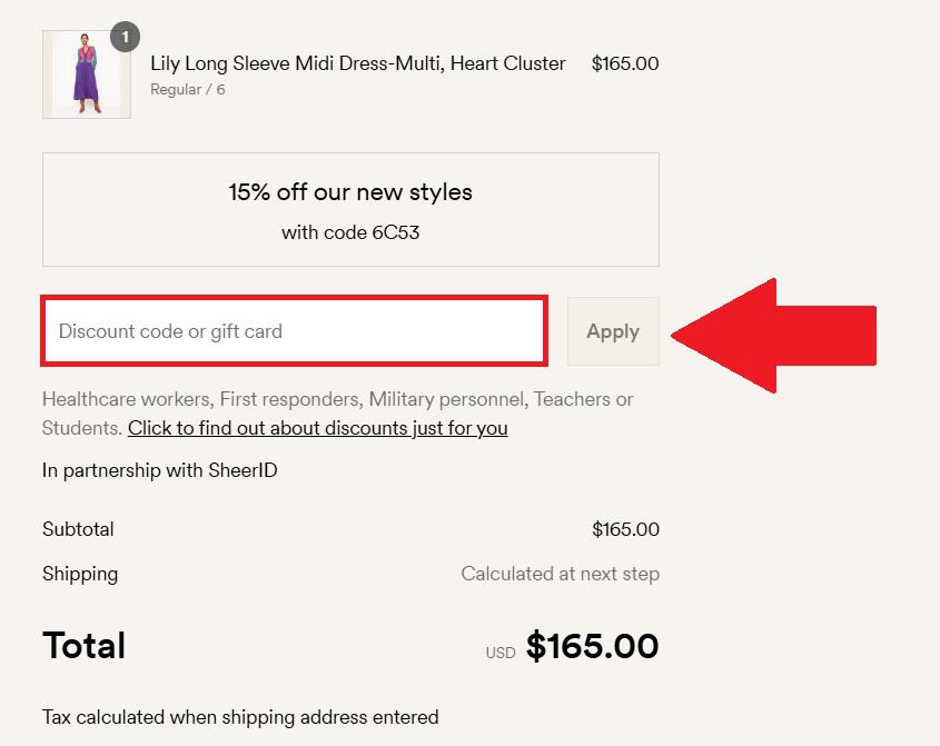 Boden coupon code box