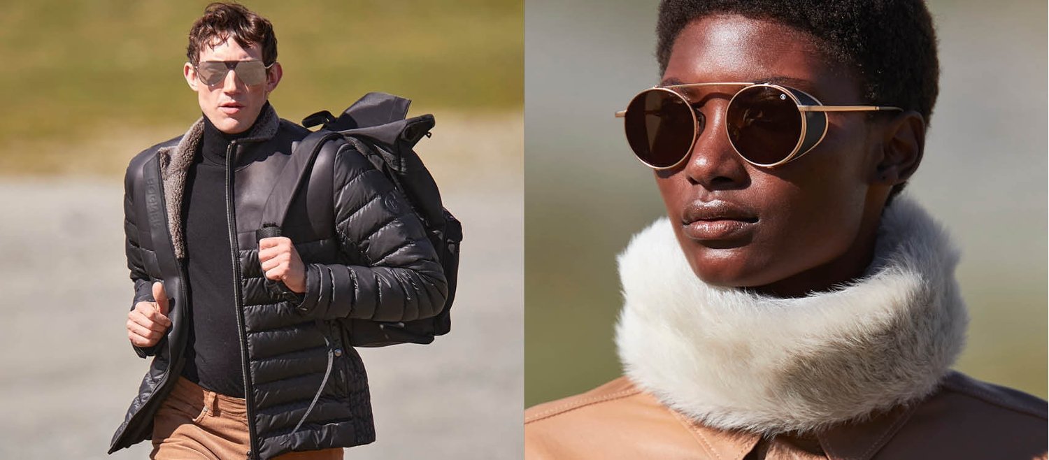 Man in Bogner ski jacket and woman in Bogner sunglasses