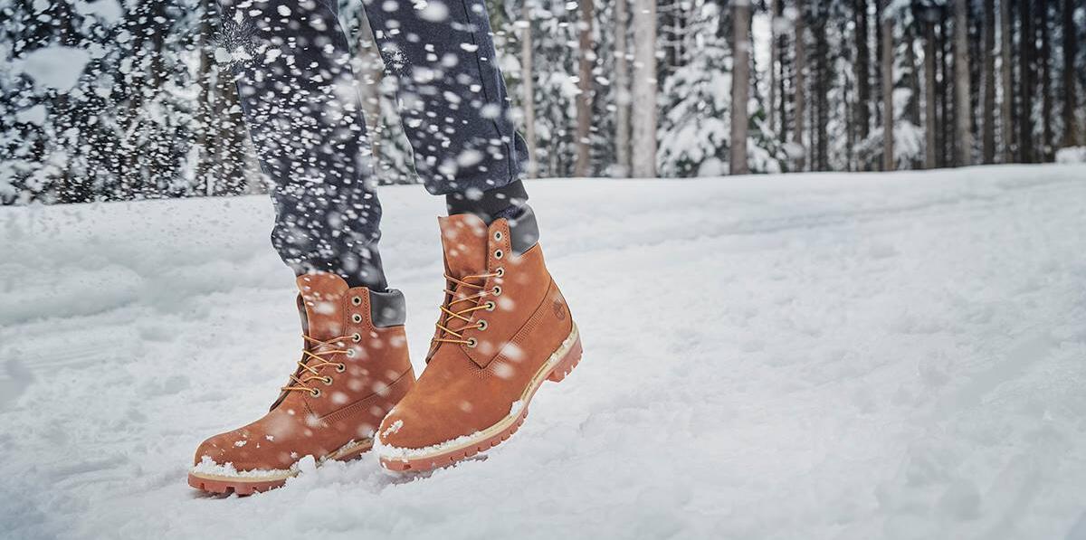 Boots Timberland dans la neige