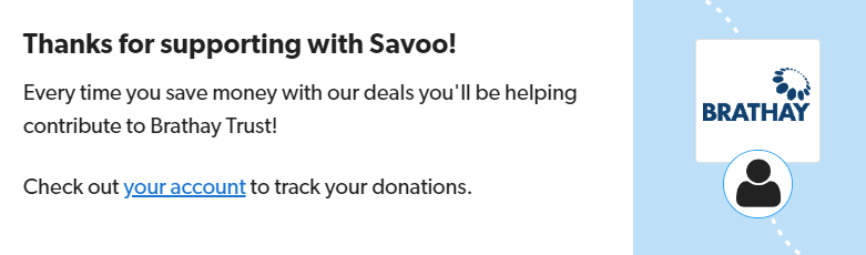 Signing up to support Brathay Trust with Savoo