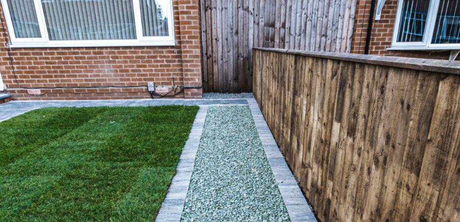 Brisks how to save money guide - A garden with a perfectly alligned gravel path alongside grass