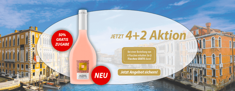 Sichere dir einen leckeren Roséwein in dem 4 plus 2 Angebot bei Brogsitter im Online-Shop