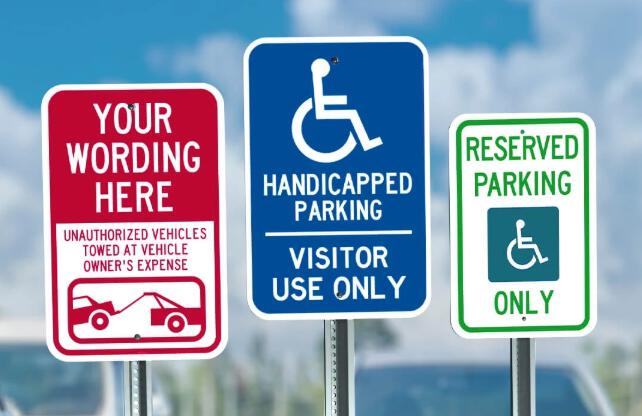 Parking and handicapped customizable signs from BuildASign