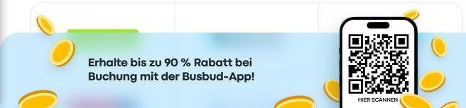 img: busbud-app / alt: Erhalte großartige Ersparnisse mit der Busbud App.