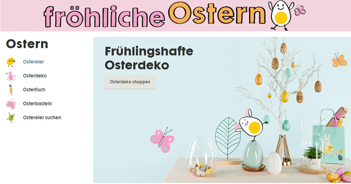 Osterdeko für Wohnzimmer und Esstisch von Hema