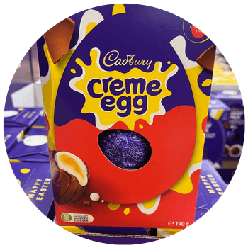 Cadbury creme egg Easter egg 190g box in supermarket