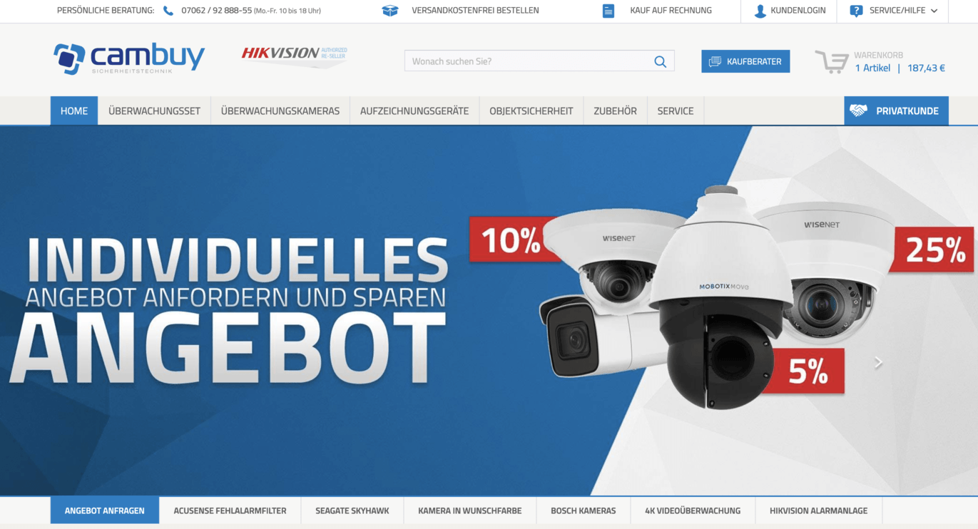 Hole dir Sicherheitselektronik für Wohnung und Büro bei Cambuy.de.