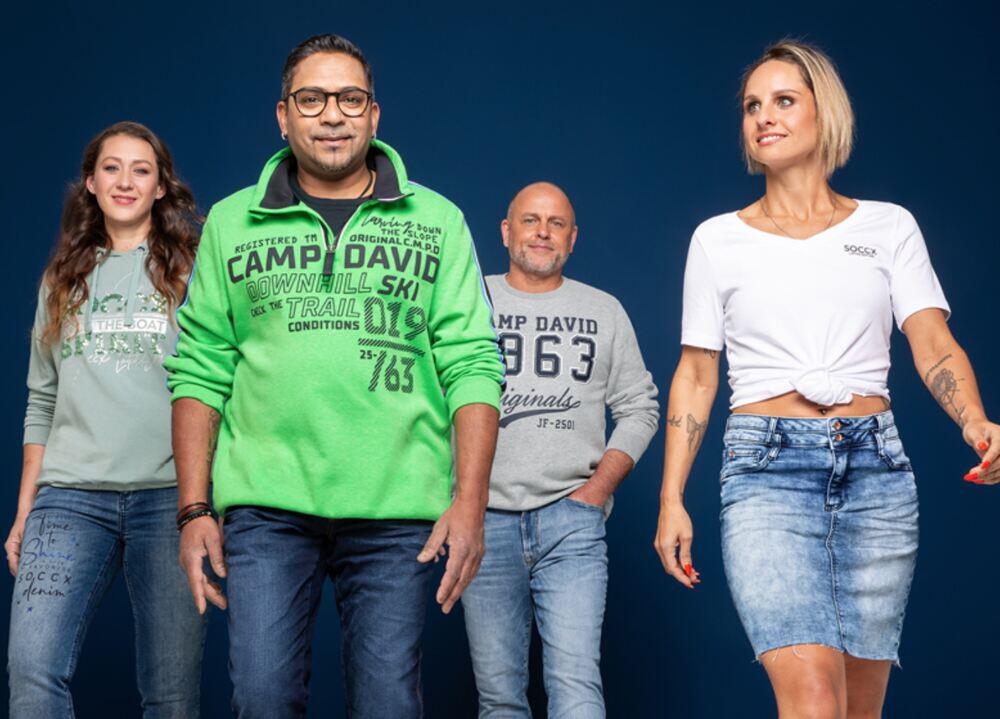 Trendige Damen- und Herrenmode aus dem Camp David Sortiment