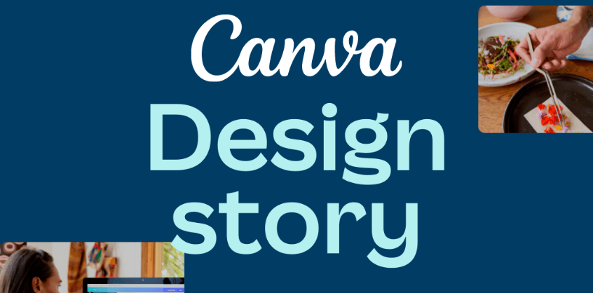 Canva design advert. text reads: Canva Design Story
