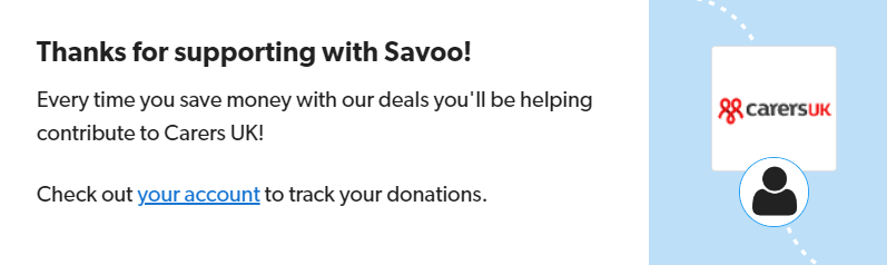 Signing up to support Carers UK with Savoo
