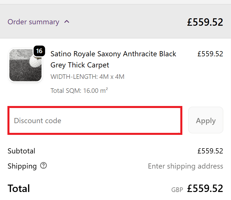 Carpets Online discount code box image