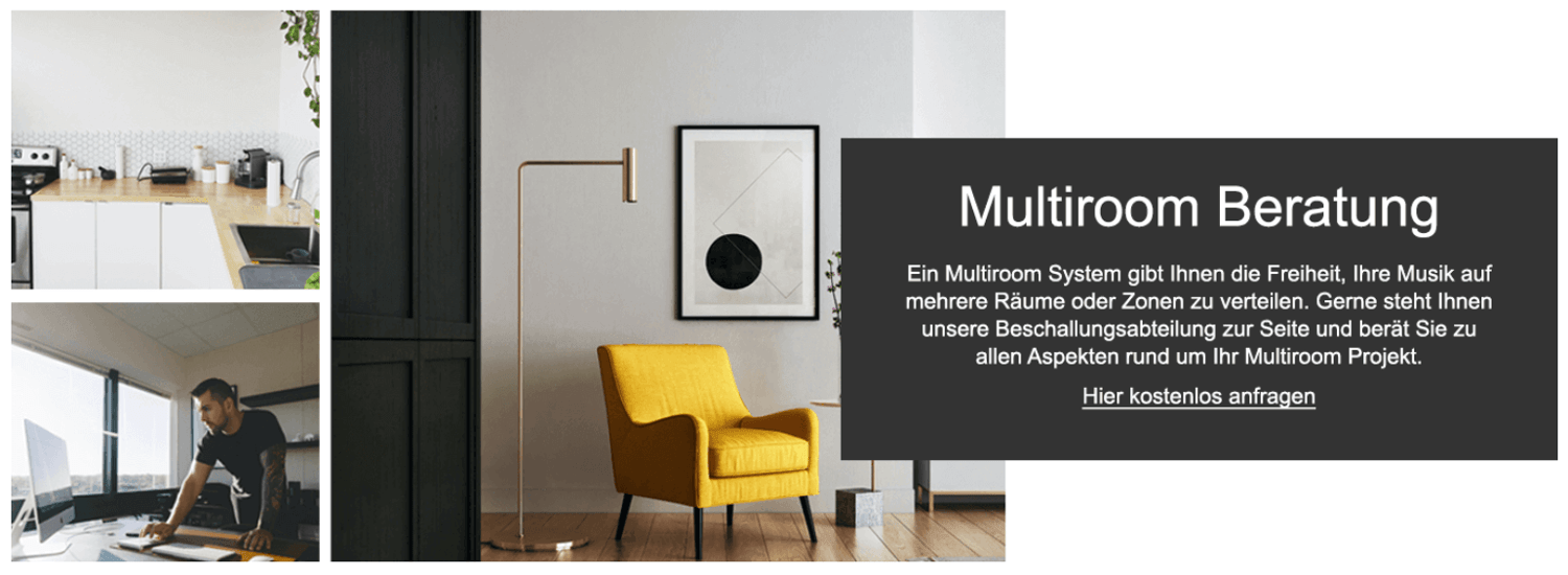 Banner für Casaios kostenfreie Beratung für Multiroom-Systeme