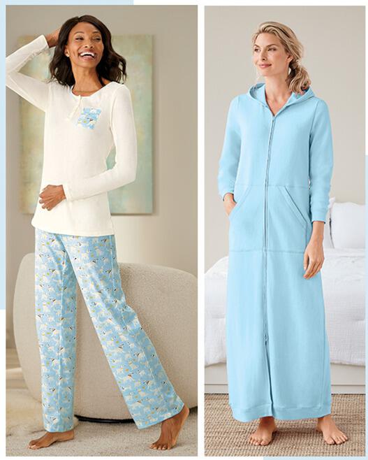 Women in Chadwicks pajamas