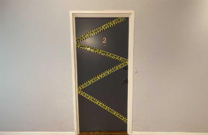 Halloween Decorations on door
