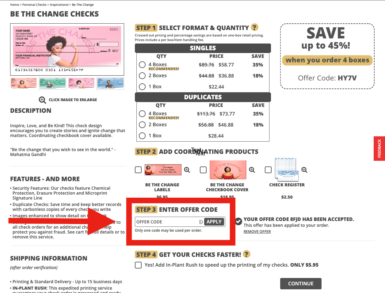 Checks Unlimited offer code