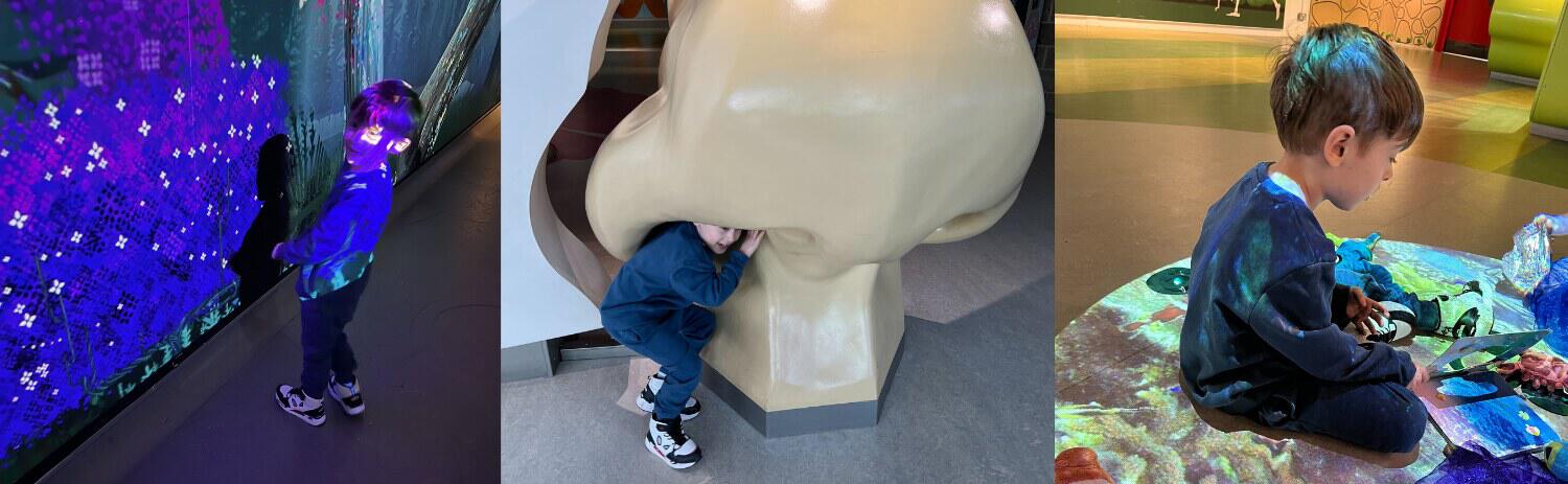 Child a museum image showing Emily Ambler's son having fun on a day out