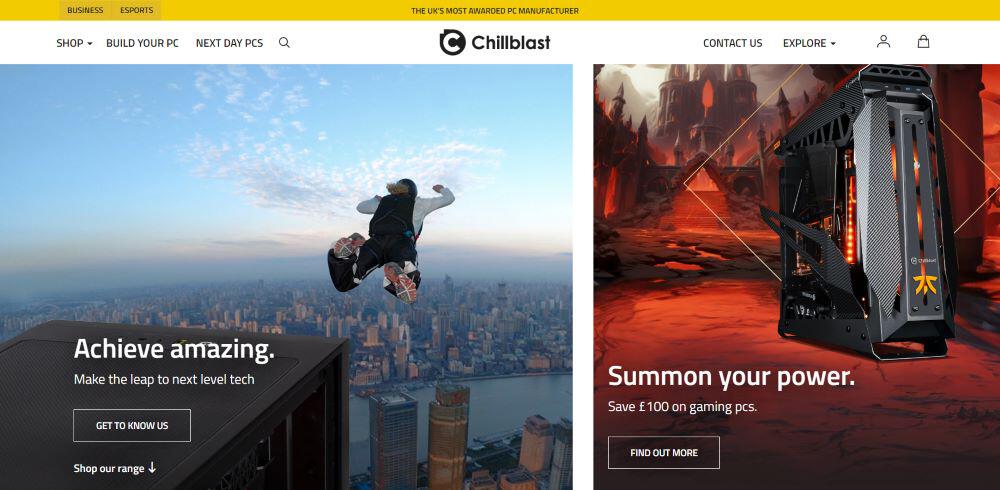 Chillblast homepage