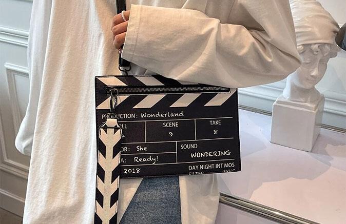 Movie Clapperboard Design Square Bag