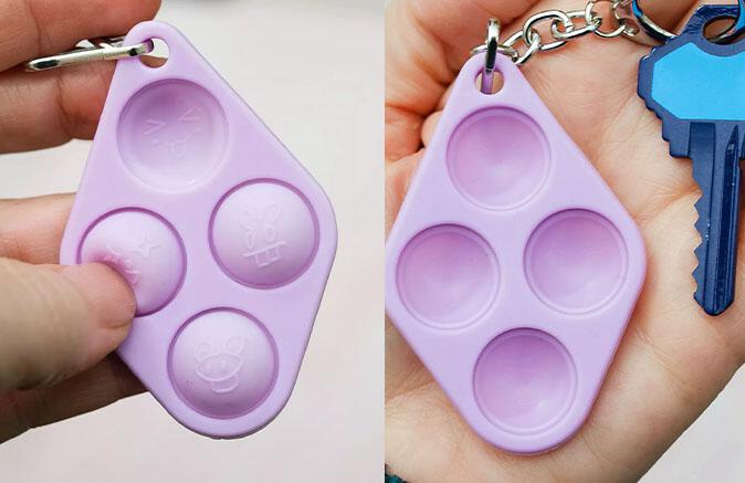 Pop Button Toy Keychain