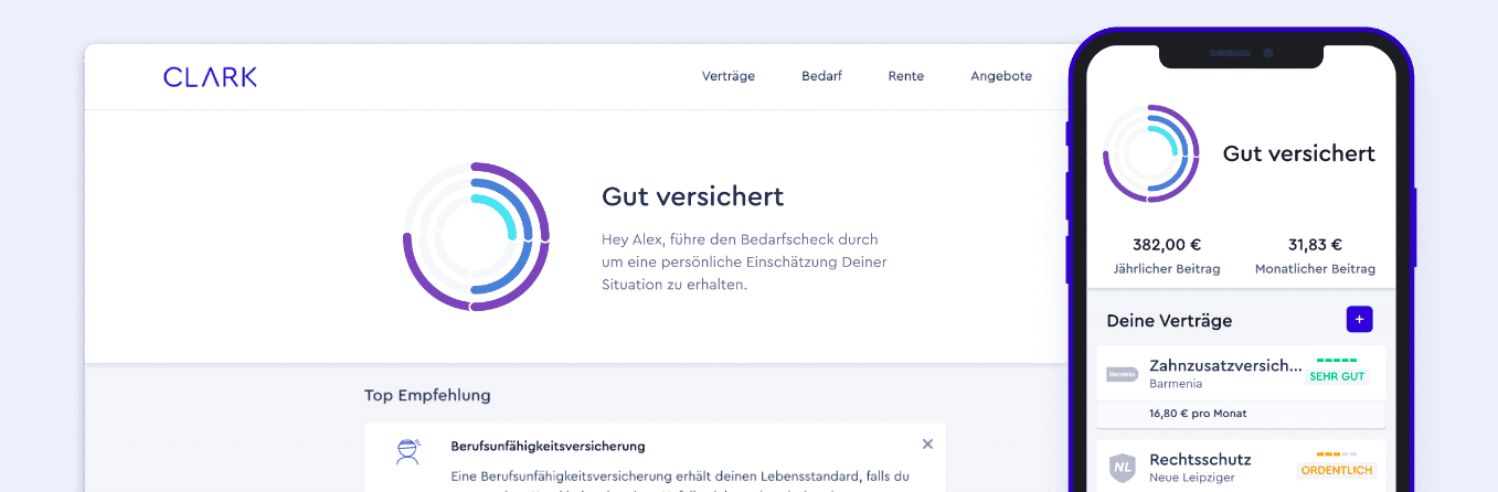Sei gut versichert mit Clark