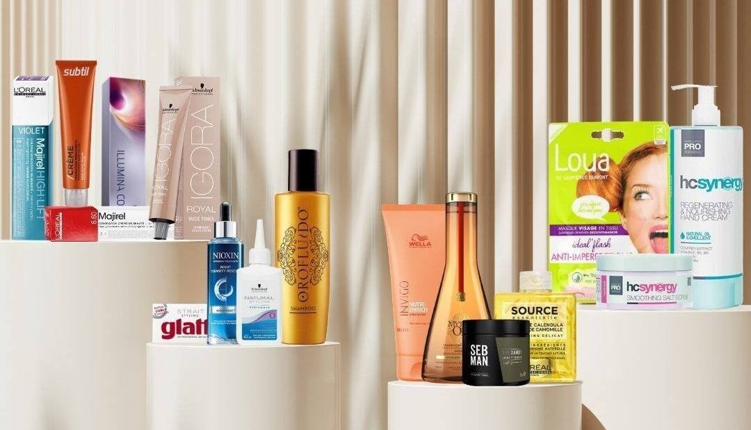 Produits pour cheveux de différentes marques chez Beauty Coiffure