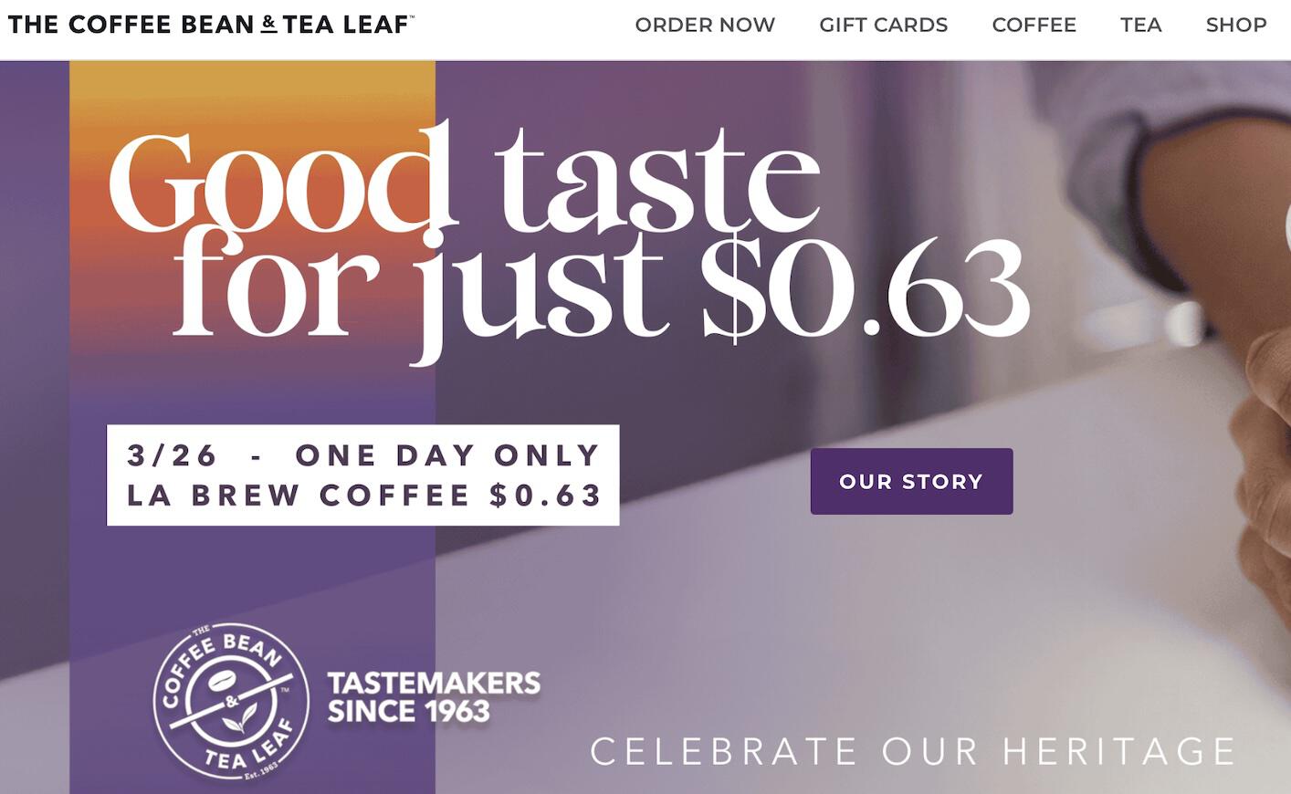Coffee Bean & Tea Leaf Banner Ads