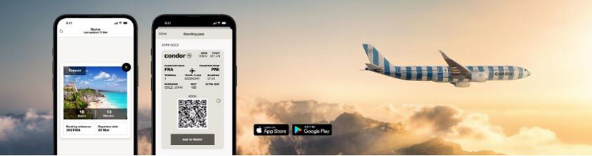 Sei flexibel und bequem mit der kostenlosen Condor App.