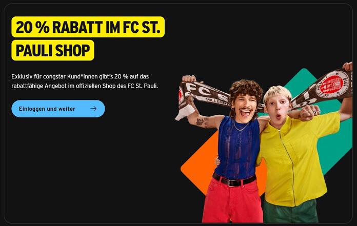Congstar Kunden erhalten 20 % Rabatt im St. Pauli Shop