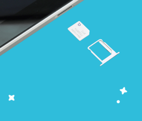 Graphic illustration of a SIM card beside a phone