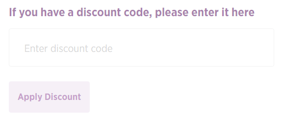 Crafter&apos;s Companion discount code box - checkout page
