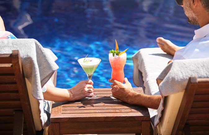 People drinking cocktails