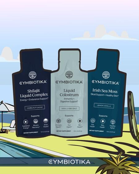 Cymbiotika shilajit liquid colostrum irish sea moss
