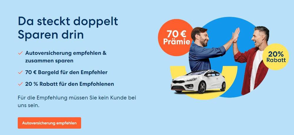 DA Direkt empfehlen und 70 Euro Prämie erhalten